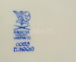 Kalocsai porcelán bonbonier, kézzel festett, jelzett, hibátlan, d: 12 cm, m: 8 cm