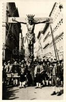 2 db RÉGI képeslap: Salzburg, vár, népviselet, Budapest "Tiroliak felvonulása a Szent Jobb körm...