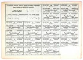 Románia / Bukarest 1922. "Zabolai Faipar Részvénytársaság" részvénye 200L értékben, szelvé...