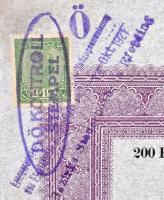 Ausztria / Bécs 1897. "3 1/2%-os Állami Nyugdíjkötvény" kötvény 200K-ról, szárazpecséttel ...