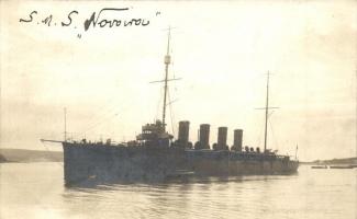 SMS Novara a K. u. K. haditengerészet Helgoland-osztályú gyorscirkálója / SMS Novara light cruiser, Austro-Hungarian Navy, Alois Beer photo (fl)