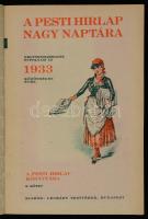 1933 A Pesti Hírlap 1933. évi nagy naptára, 416p