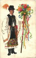 Hungarian folklore, litho (Rb)