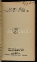 Csáth Géza három munkája egybekötve. Korabeli félvászon kötésben.
Csáth Géza: Muzsikusok. (Novellák...