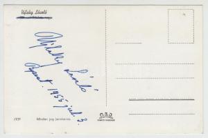 Ujlaky László(1914-1994) színész aláírása az őt ábrázoló fotón