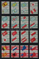 196 db osztrák és holland gyufacímke, kartonra ragasztva, különféle témákban: katonák, zászlók, rekl...