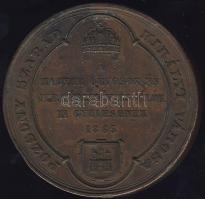 1865. "Pozsony-Magyar Orvosok és Természetvizsgálók..." Br plakett szign.: Seidan T:3+ k,p...