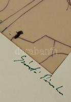 Szántó jelzéssel: Vázlat rajzok. Toll, hártyapapír, 24×24 cm (2×)