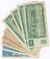 Csehszlovákia 1961-1988. 10db bankjegy, benne: 1961. 100K (4x) + 1987. 50K (4x) + 1988. 20K (2x) T:I...