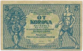 1919. 5K Osztrák-Magyar Bank... T:III kis szakadás Adamo K8