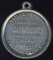 1865. "Pozsony-Magyar Orvosok és Természetvizsgálók..." kisalakú Z füles zseton T:1/2 RR!!