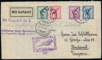 A Dornier Do. X elmaradt budapesti repülésére feladott levél, Cover mailed for the failed Passau-Budapest flight