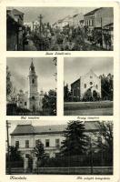 Kisvárda, Szent László utca, református és evangélikus templom, állami polgári leányiskola (fa)