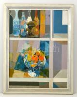 Gulyás Dénes (1927-2003): Gyümölcs csendélet. Olaj, farost, jelzett, keretben, 80×60 cm