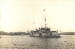 SMS Kaiserin Elisabeth, a K.u.K. haditengerészet Ferenc József-osztályú védett cirkálója / SMS Kaiserin Elisabeth, Austro-Hungarian Navy I. Franz Joseph-class protected cruiser, photo Alios Beer