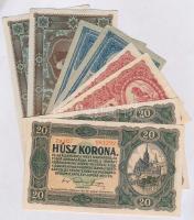 1920-1946. sorszámkövető bankjegypárok (4xkfl), közte 1920. 1K (2x) sorszámkövetőek + 1920. 2K (2x) "2ab" sorozat, sorszámkövetők + 1920. 20K (2x) sorszámkövetők + 1945. 100.000P (2x) sorszámkövetők T:I-,II Adamo K4, K7/1, K21, P24A