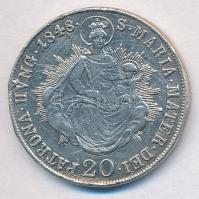 1848B 20kr Ag "V. Ferdinánd" T:2- ph., juszt