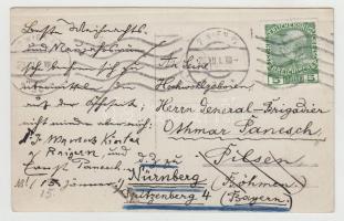 1923-1936 Cserneczky Béla (1898-1945) őrnagy, illetve Othmar Panesch (?-?) tábornok részére írt 2 db...