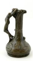 Szecessziós stílusú bronz váza, jelzés nélkül, m:18 cm