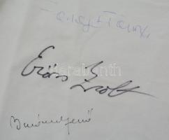 Erőss Zsolt, Buzánszky Jenő stb. aláírása XL-es pólón