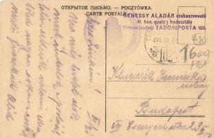 Lublin, Ogólny widok / general view, WWI filed postcard with "M. Kir. Honvédgyalog Hadosztály T...