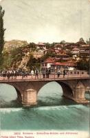 Sarajevo, Sehercina Brücke und Alifakovac, Albert Thier / bridge (worn corners)
