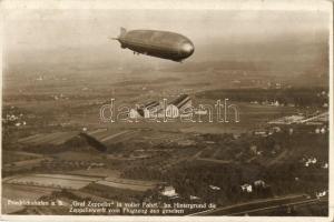 Friedrichshafen am Bodensee, Graf Zeppelin / airship, Zeppelin shipyard in the background, general view (EB)