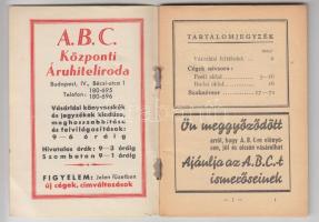 1939 ABC tavasz-nyári vásárlási könyvecske, 72p