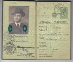 1937 Bp., A Magyar Királyság által kiállított fényképes útlevél, jugoszláv vízummal / Hungarian passport