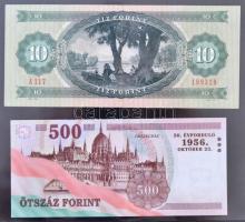 1975. 10Ft + 2006. 500Ft "EB" "50. évforduló 1956. október 23." T:II,III
Adamo ...