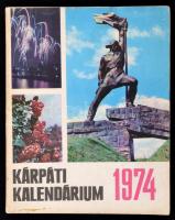 1963-1974 2 db naptár: Naptár 1963 (Uzshorod, Kárpátontúli Kiadó) + Kárpáti kalendárium 1974. Papírkötésben, jó állapotban