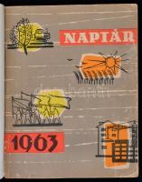 1963-1974 2 db naptár: Naptár 1963 (Uzshorod, Kárpátontúli Kiadó) + Kárpáti kalendárium 1974. Papírk...