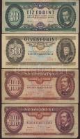 1949. 100Ft(4x) T:II/III + 1962. 10Ft T:II + 1975. 50Ft T:I- + 1995. 100Ft T:II- összesen 7db