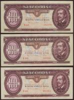 1992. 100Ft T:I(4x) T:II+ csak egyszer hajtott(1x)