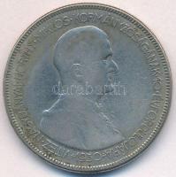 1930. 5P Ag "Horthy jobbra" T:3 apró ph., kis patina Adamo P8