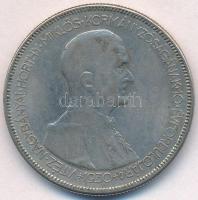 1930. 5P Ag "Horthy jobbra" T:3 kis patina, kis ü. Adamo P8