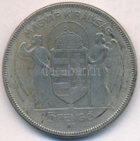 1930. 5P Ag "Horthy jobbra" T:2-,3 ph., ü., kis patina
Adamo P8