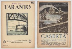 cca 1920-1930 Olasz utazási prospektusok(Taranto, Caserta, Róma), 3 db / Italy, 3 tourist guides