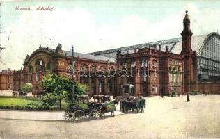 Bremen, Bahnhof / railway station, square (cut)