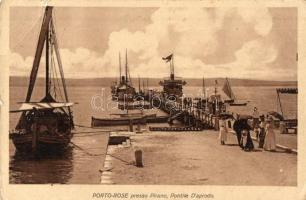 Portoroz, Portorose; Pontile Daprodo / port, ships (EB)