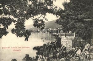 Abbazia, Parkpartie Aussicht vom Südsrtrand