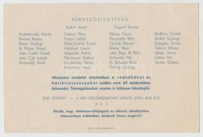 1943 Meghívó a Budapesti Piarista Diákszövetség Öregcserkészcsapata és tagjaiból alakult Tihanyi Yac...