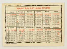 1928 Előfizetői kártyanaptár