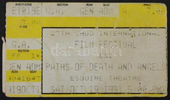 1991 a 27. Chicago Nemzetközi Filmfesztivál - annak teljes mezőnyét bemutató - műsorfüzete + a Halál...