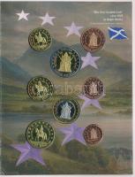 Nagy Britannia 2003. 1c-2E "Euro próbaveretek" (8xklf) fémpénz szettben, díszkiadás T:BU Great Britain 2003. 1 Cent - 2 Euro "Euro Collection" (8xdiff) Euro trial mint in set in cardboard case C:BU