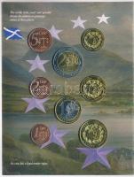 Nagy Britannia 2003. 1c-2E "Euro próbaveretek" (8xklf) fémpénz szettben, díszkiadás T:BU
...
