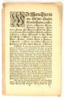 1752 Mária Terézia bányászattal és erdészettel kapcsolatos rendelete német nyelven / 1752 Order of Maria Theresia regarding forestry and mining. 12p.