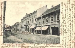 Szászváros, Broos, Orastie; utcakép. A. Schuller kiadása / street view