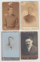 cca 1930 8 db különféle portréfotó, köztük katonai is, 11×7 cm