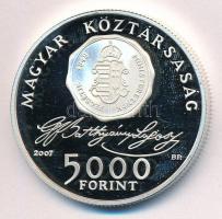 2007. 5000Ft Ag "Batthyány Lajos" alakja aranyozott T:PP ujjlenyomat